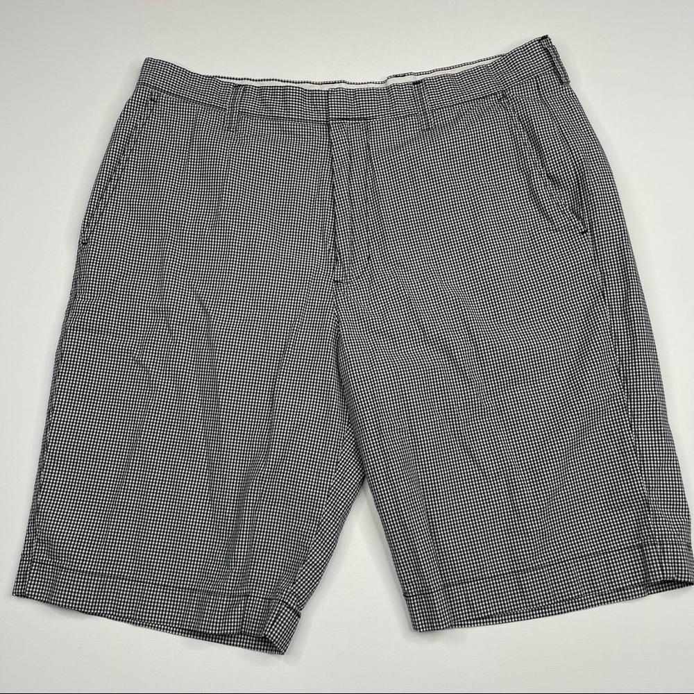 JCrew Shorts Gingham Black White Y2K Beach Summer Preppy Vacation Golf Grandpa